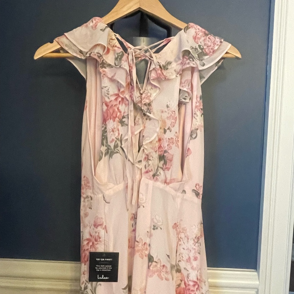 Lulu's Blush Floral Maxi Dress - Picture 5 of 7